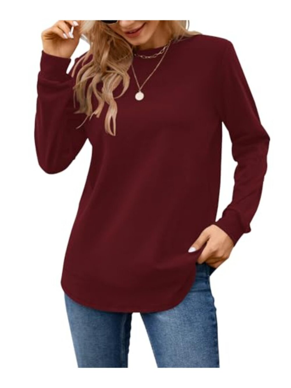 MISFAY Womens Sweatshirt Long Sleeve Crewneck Loose Fit Pullover Top